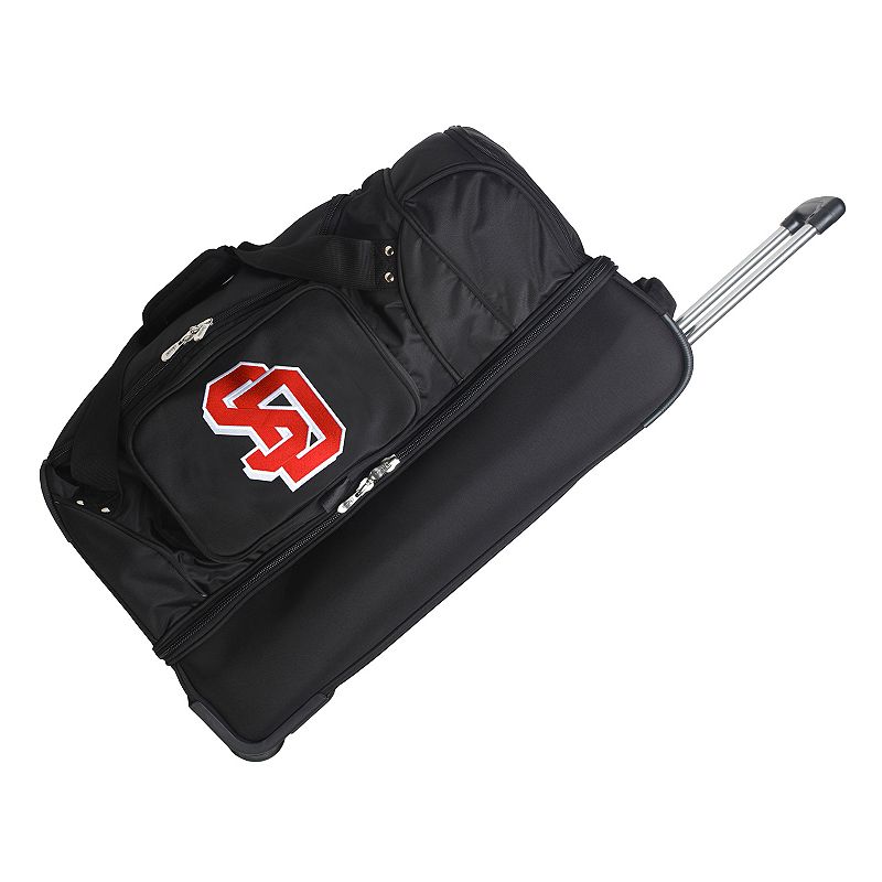 South Dakota Coyotes 26-in. Wheeled Drop-Bottom Duffel Bag, Usd Black