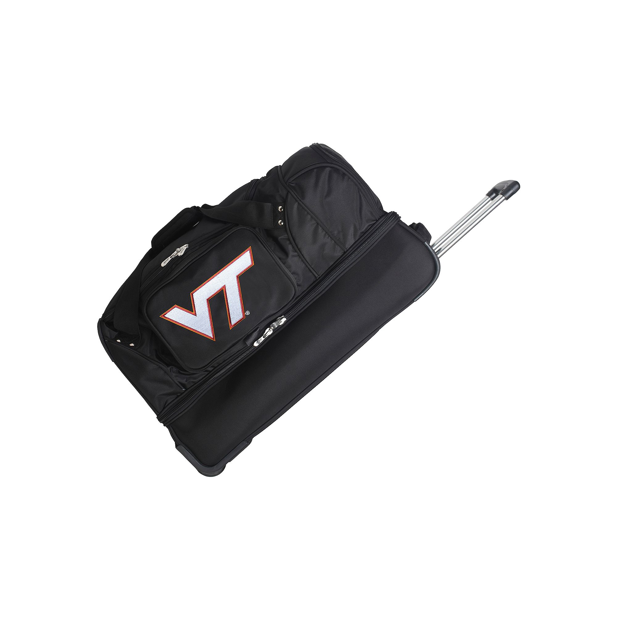Virginia Tech Hokies 26-in. Wheeled Drop-Bottom Duffel Bag, Black