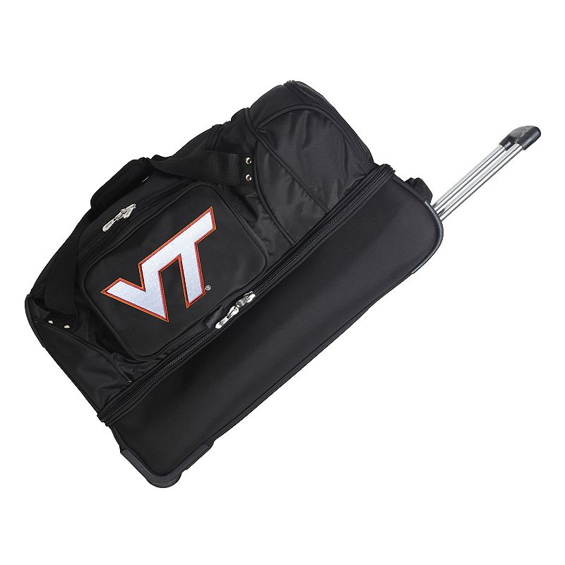 Virginia Tech Hokies 26-in. Wheeled Drop-Bottom Duffel Bag, Black