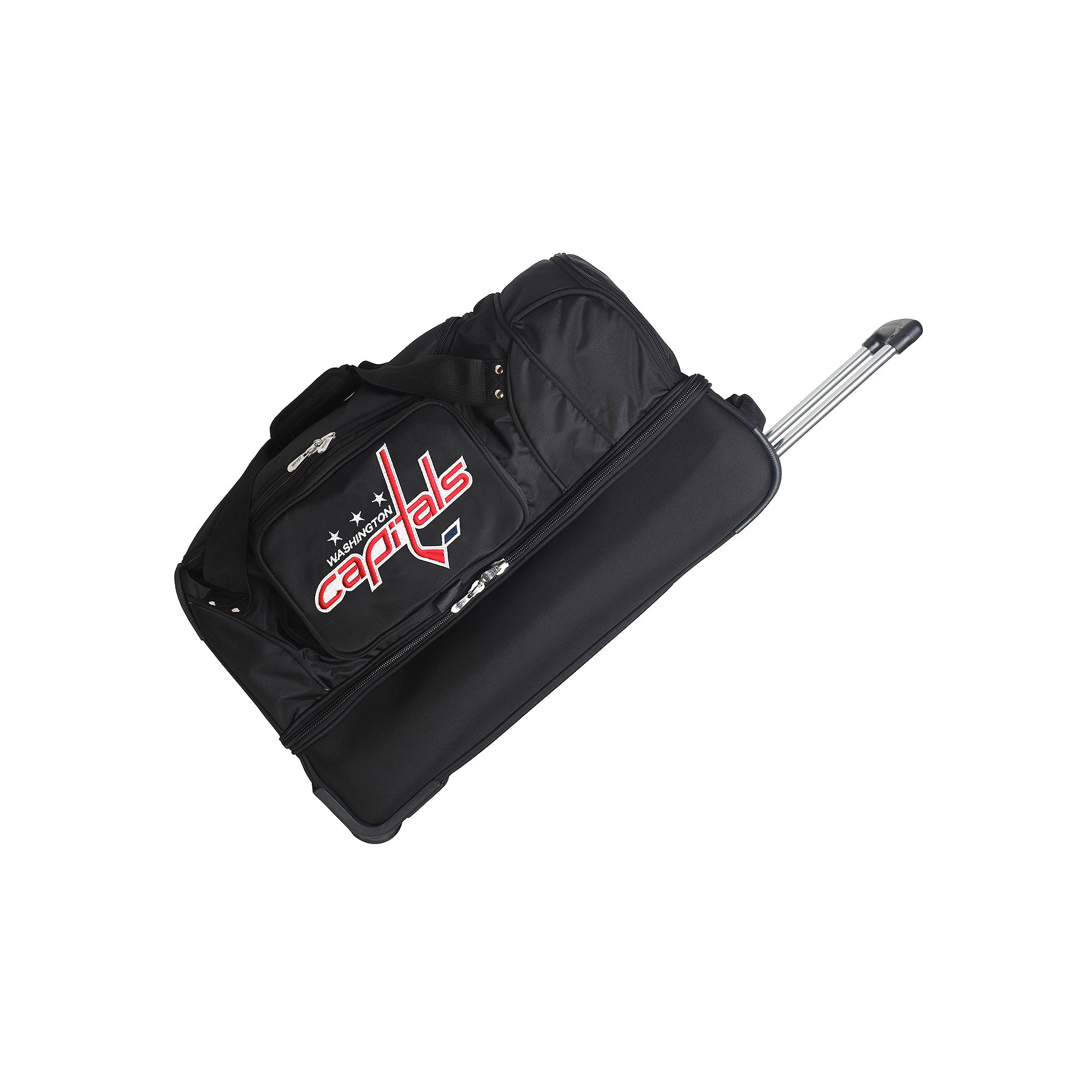 Washington Capitals 26-in. Wheeled Drop-Bottom Duffel Bag, Black