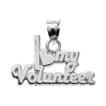 Insignia Collection Sterling Silver "I Love My Volunteer" Pendant