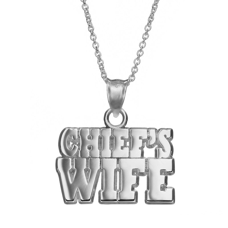 Insignia Collection Sterling Silver Chiefs Wife Pendant Necklace, Wom