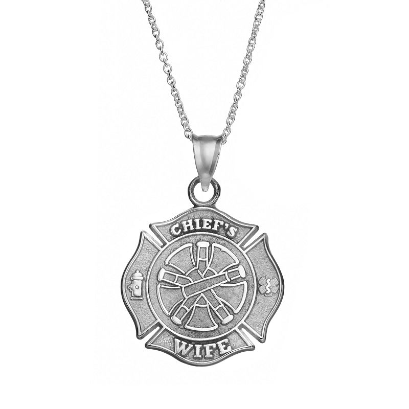 Insignia Collection Sterling Silver Chiefs Wife Maltese Cross Pendant