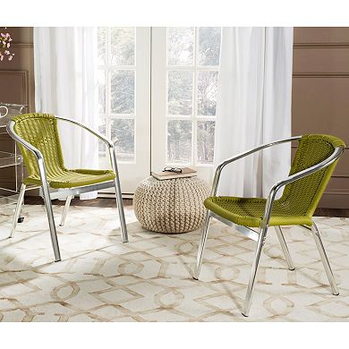 Safavieh Wrangell Indoor / Outdoor Stacking Chair 2-piece Set