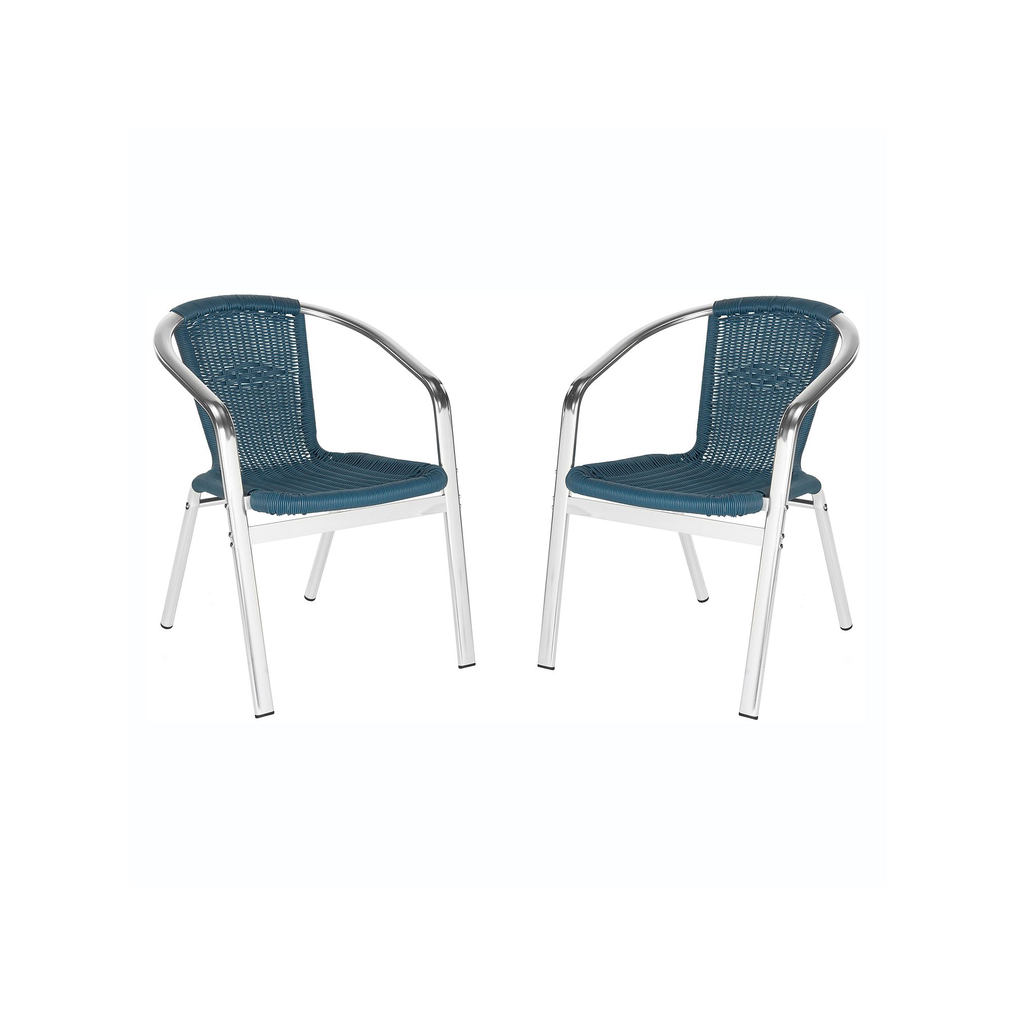 Safavieh Wrangell Indoor / Outdoor Stacking Chair 2-piece Set, Blue