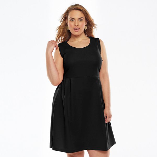 Plus Size Apt. 9® Textured Fit & Flare Dress