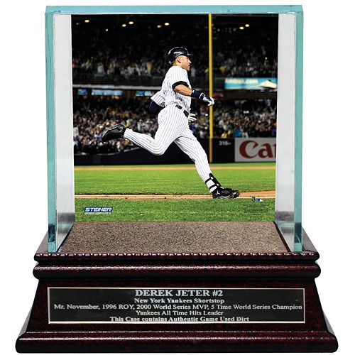 Steiner Sports New York Yankees Derek Jeter Moments Passing Gehrig Baseball Case with Authentic Field Dirt