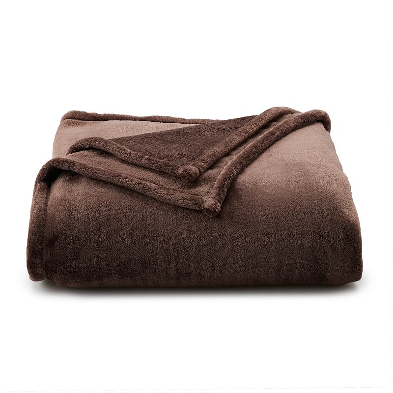 The Big One SuperSoft Plush Blanket, Med Brown, King