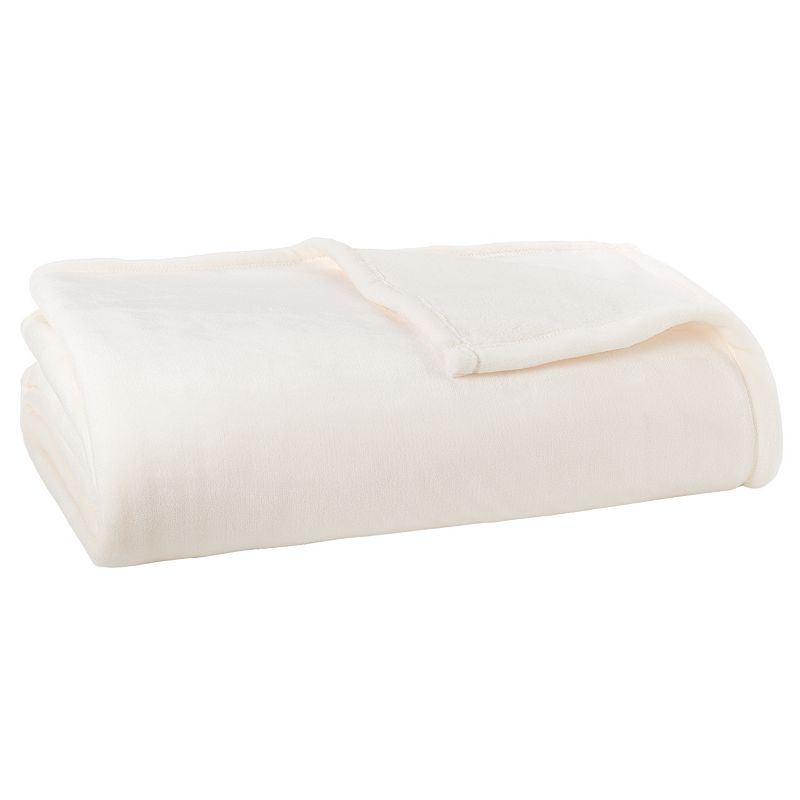 The Big One SuperSoft Plush Blanket, White, Twin