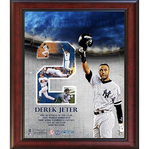 Steiner Sports New York Yankees Derek Jeter Career Highlight 11” x 14” Framed Collage