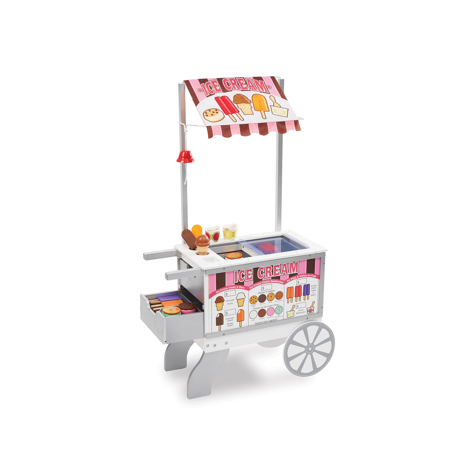 Melissa & Doug Snacks & Sweets Food Cart, Multicolor