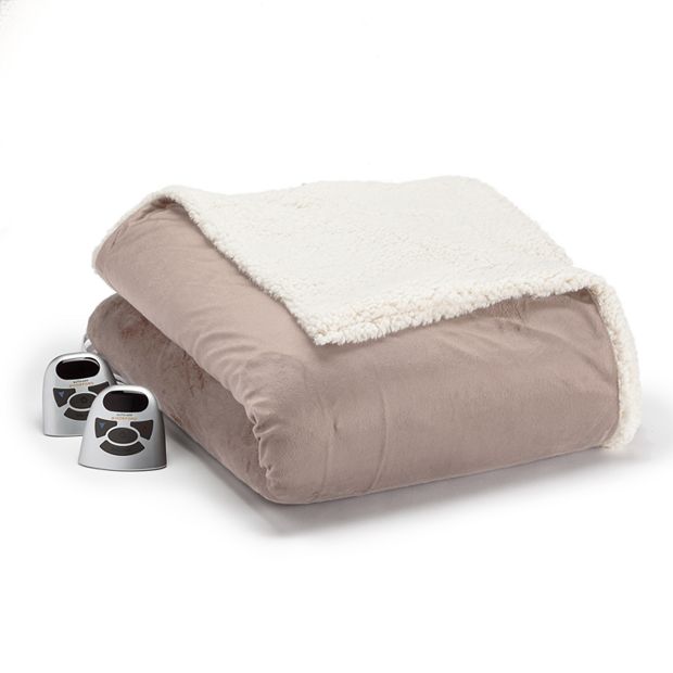 Biddeford micro mink discount & sherpa blanket