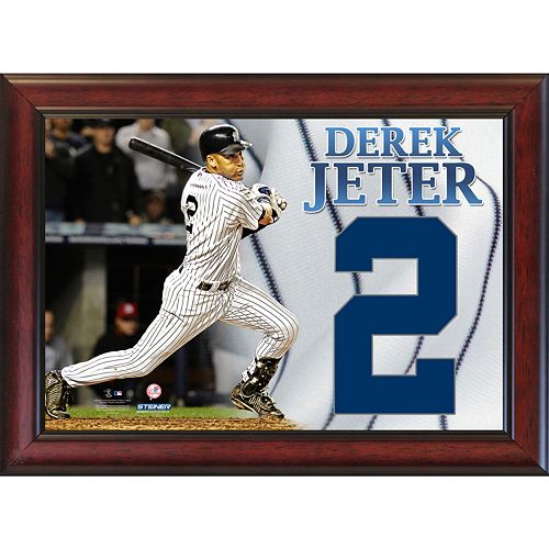 Steiner Sports New York Yankees Derek Jeter Number 2 11'' x 14'' Framed Collage with Cloth Number