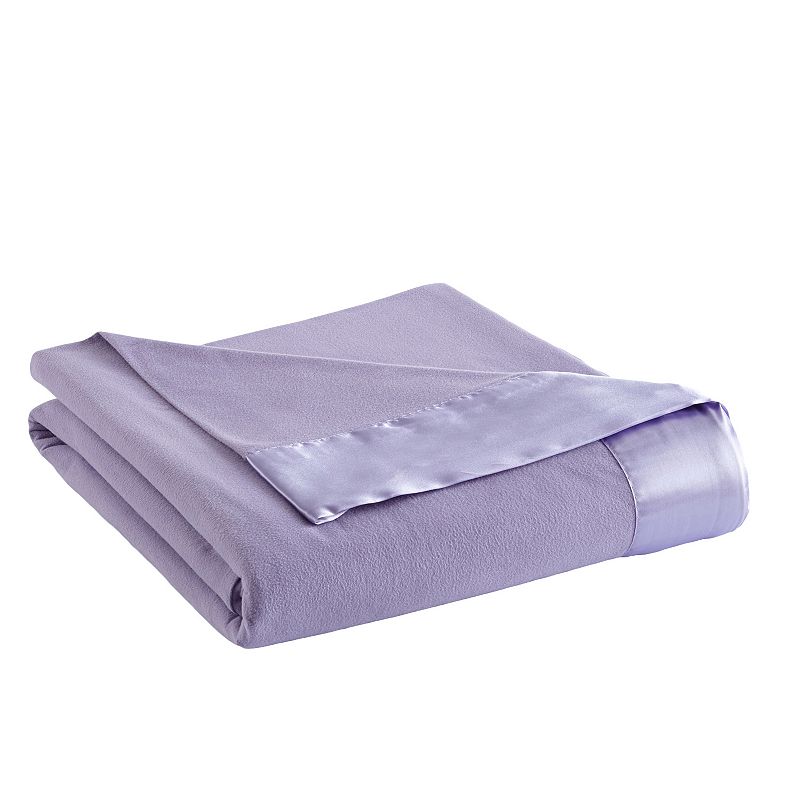 Micro Flannel All Seasons Lightweight Sheet Blanket, Purple, Twin