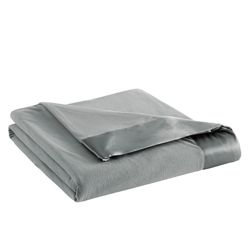 Micro Flannel All Seasons Lightweight Sheet Blanket, Grey, Full/Queen