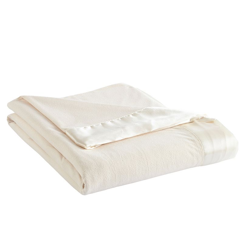 Micro Flannel All Seasons Lightweight Sheet Blanket, White, Twin