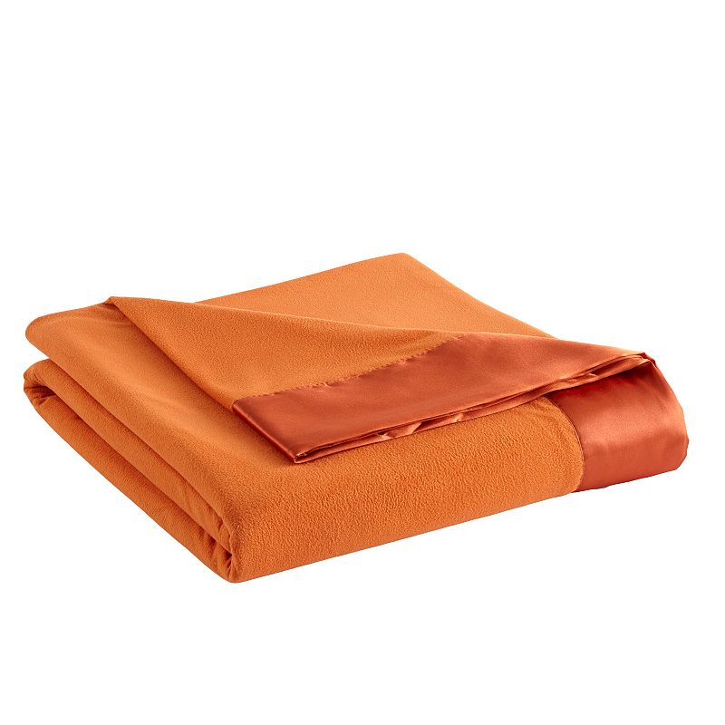 Micro Flannel All Seasons Lightweight Sheet Blanket, Orange, King