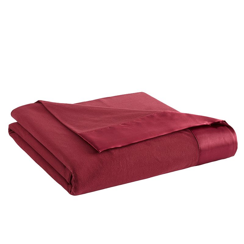 Micro Flannel All Seasons Lightweight Sheet Blanket, Red, Twin