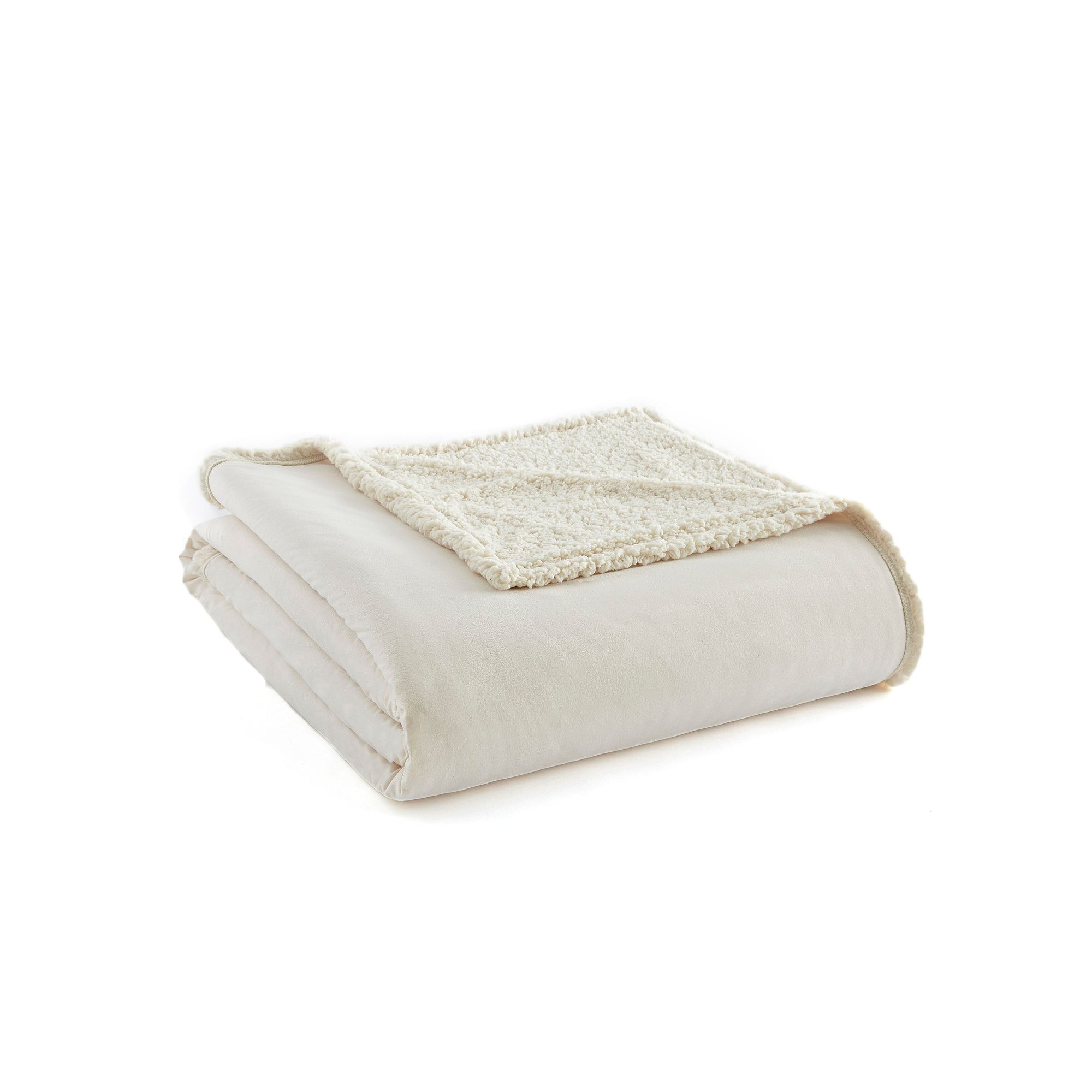 Micro Flannel® Sherpa Blanket, Ivory