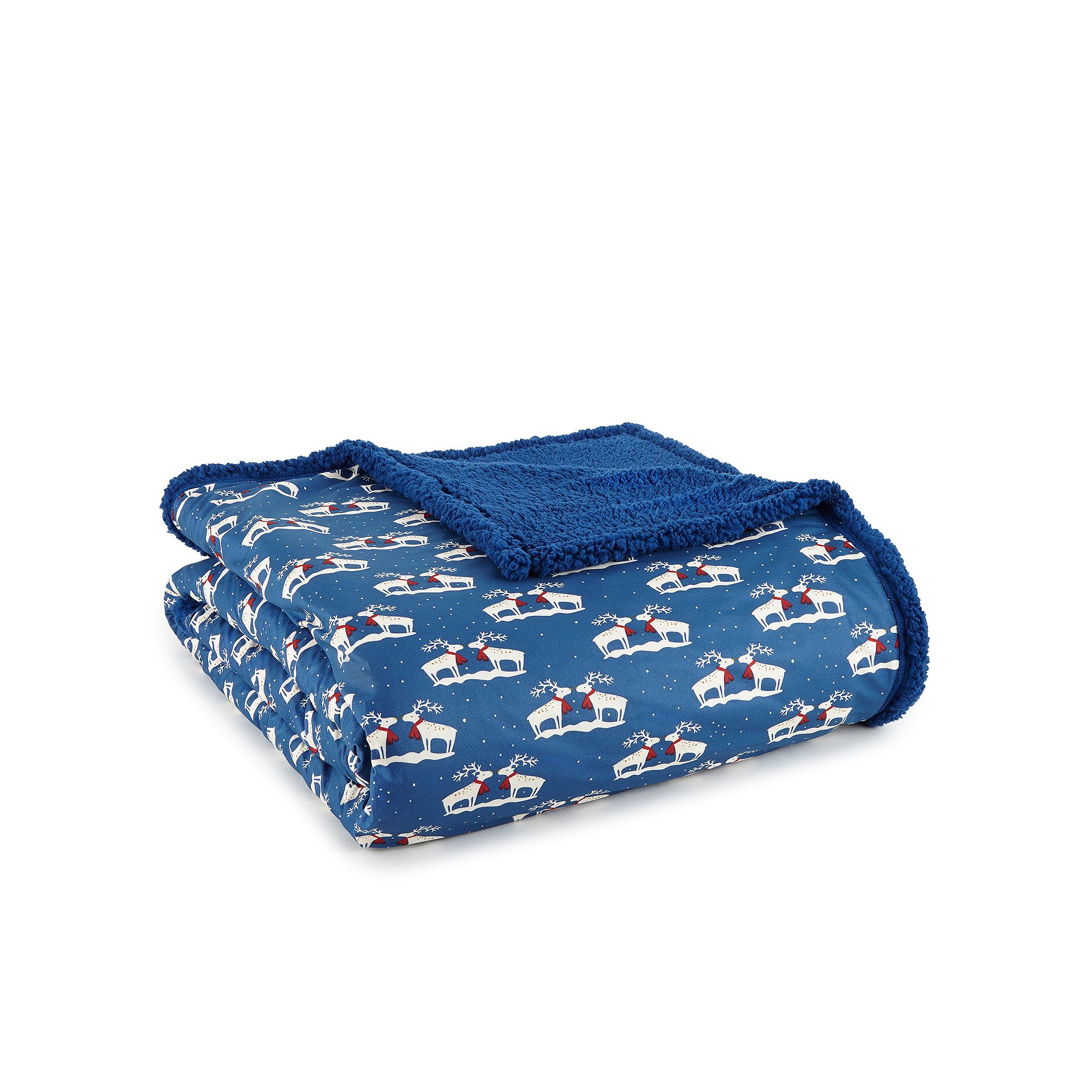 Micro Flannel® Sherpa Blanket, Kiss Me Deer