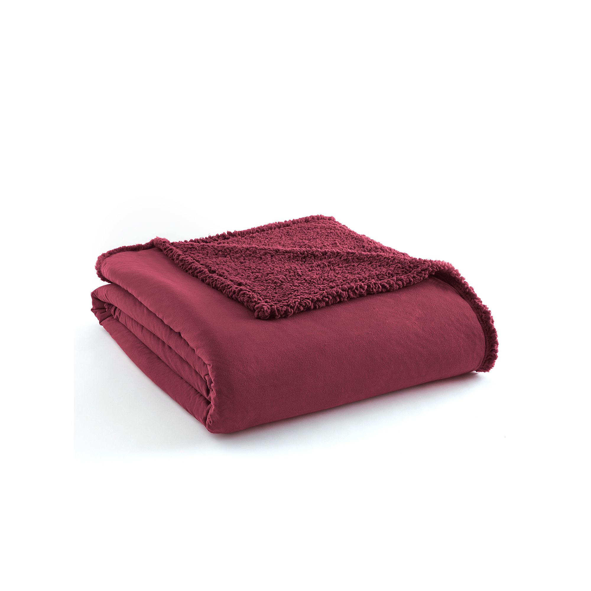 Micro Flannel® Sherpa Blanket, Red