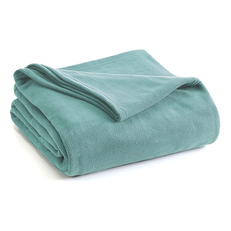 Vellux Fleece Blanket, Light Blue, Full/Queen