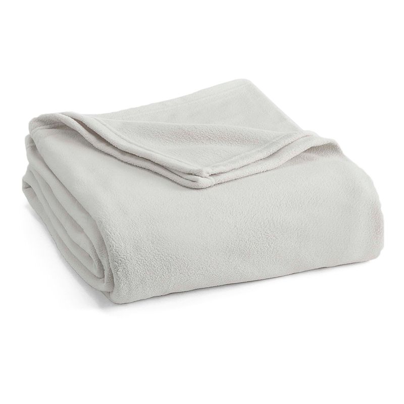 Vellux Fleece Blanket, White, Full/Queen