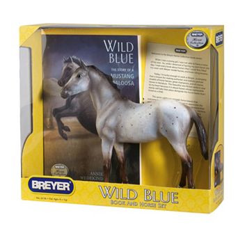 Breyer Wild Blue Horse Figurine & Book Set