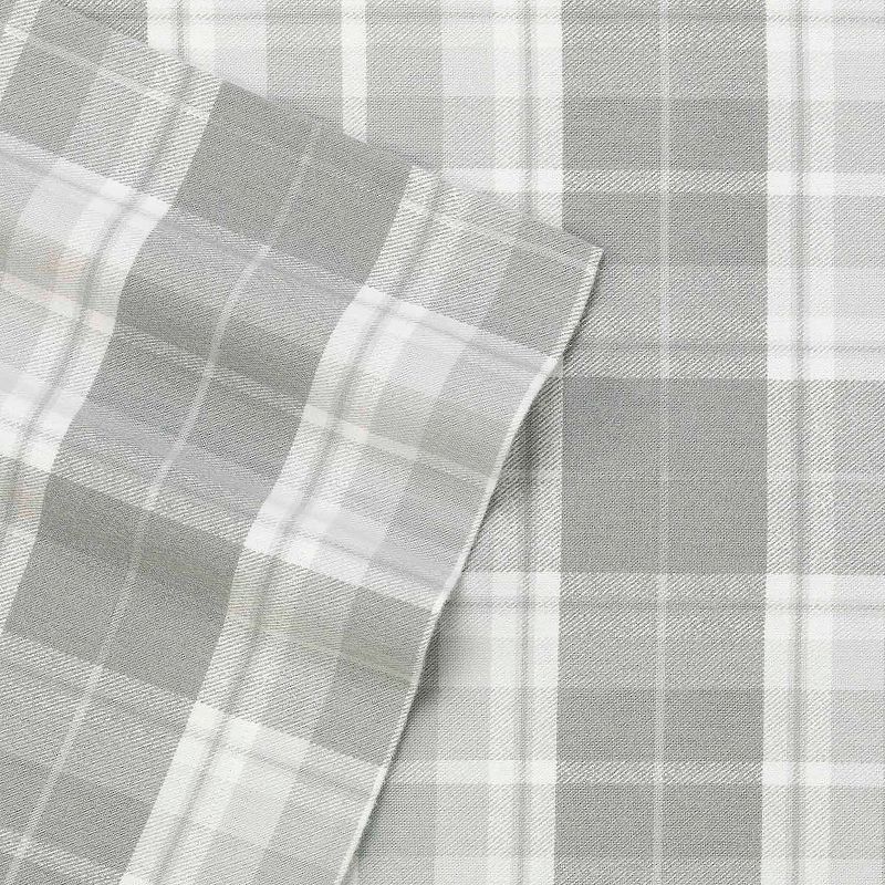 Laura Ashley Flannel Sheet Set, Grey, Queen Set