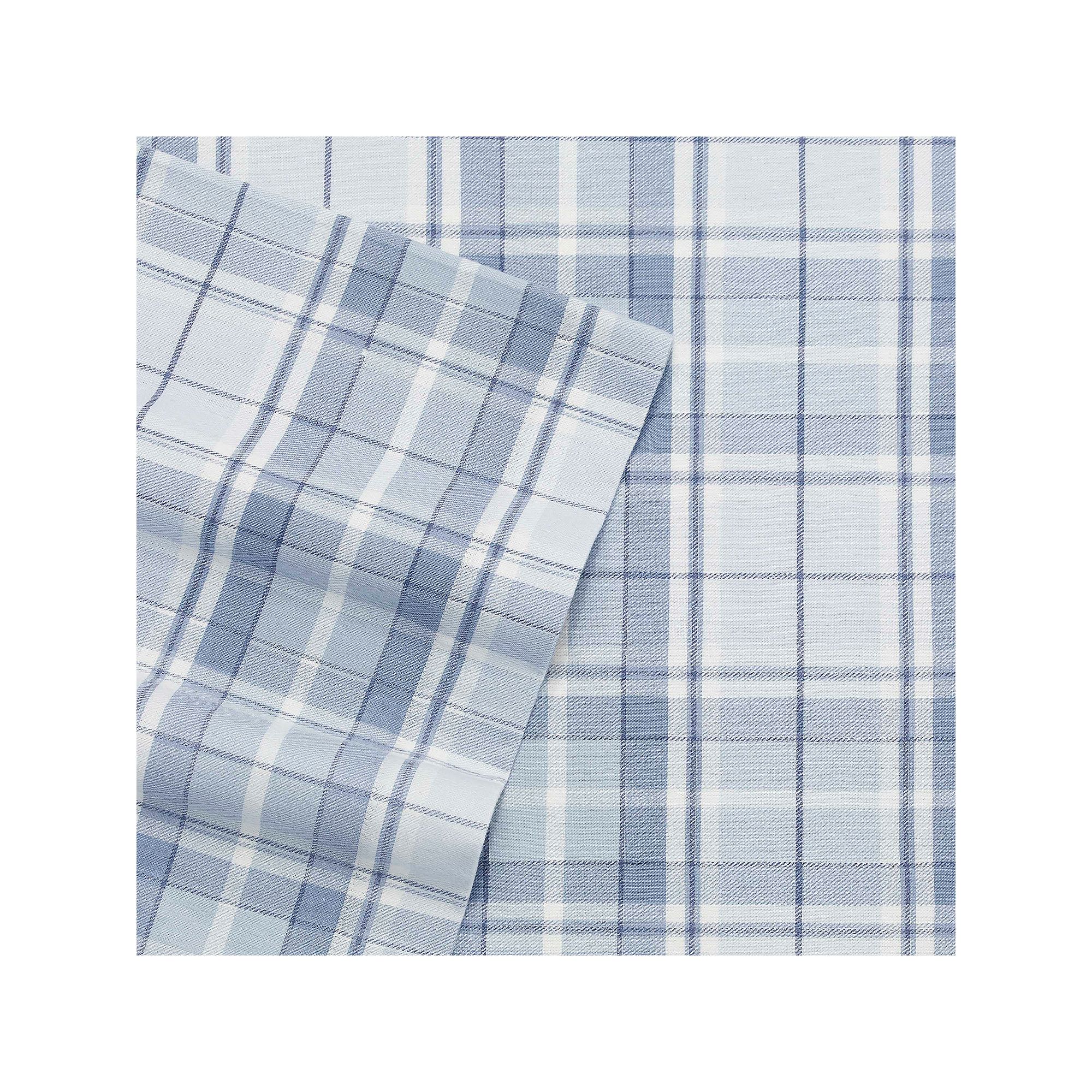 Laura Ashley Brushed Cotton Flannel Sheet Set, Mulholland Plaid