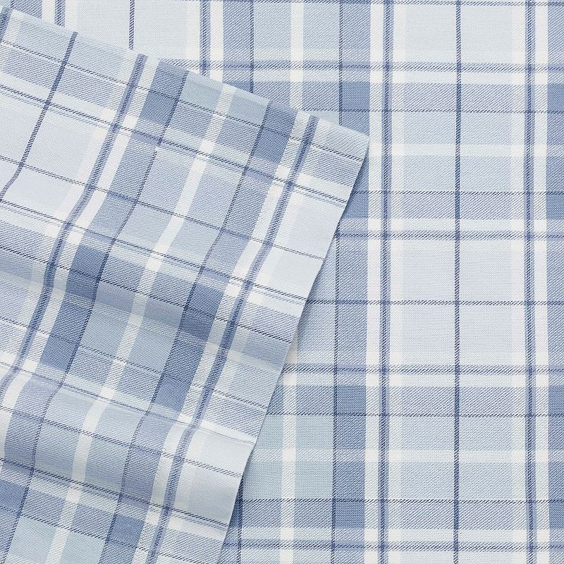 Laura Ashley Flannel Sheet Set, Blue, Twin