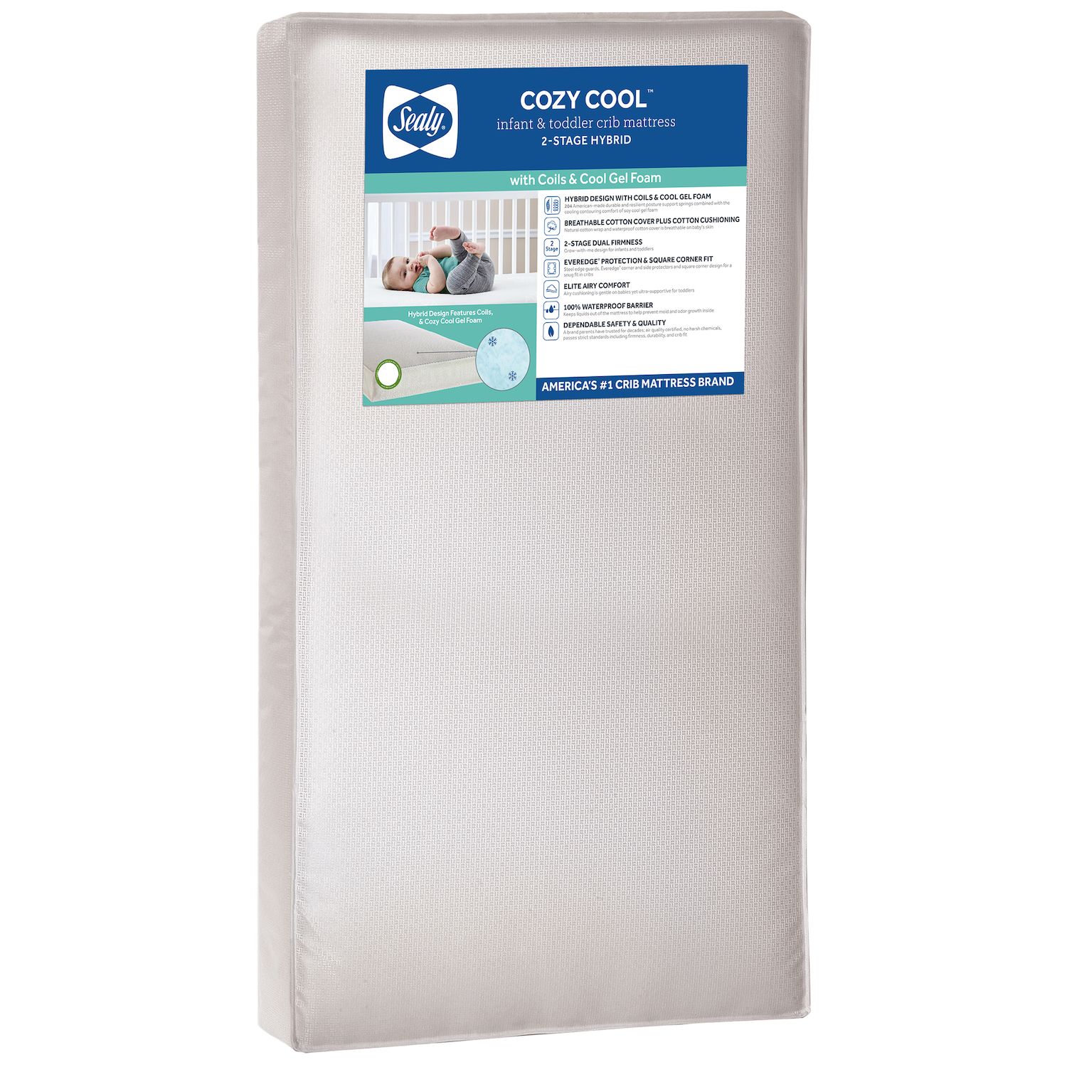 simmons beautyrest 2 stage firm crib mattress with organic cotton cover