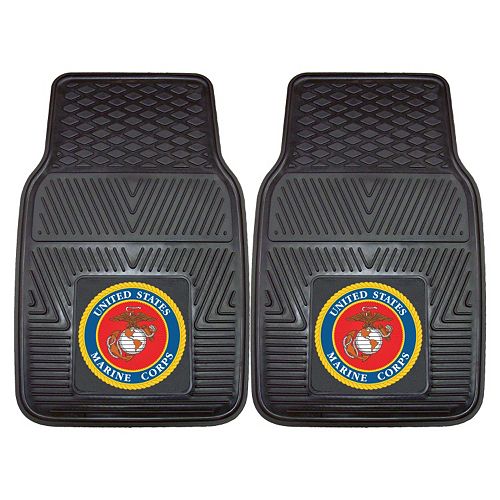 FANMATS 2pk. US Marine Corps Vinyl Car Floor Mats