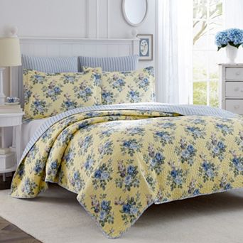 Laura Ashley Linley Floral Quilt Set