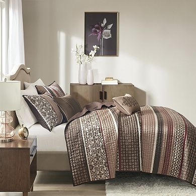 Madison Park Dartmouth 5-Piece Quilt Set with Shams and Decorative Pillows
