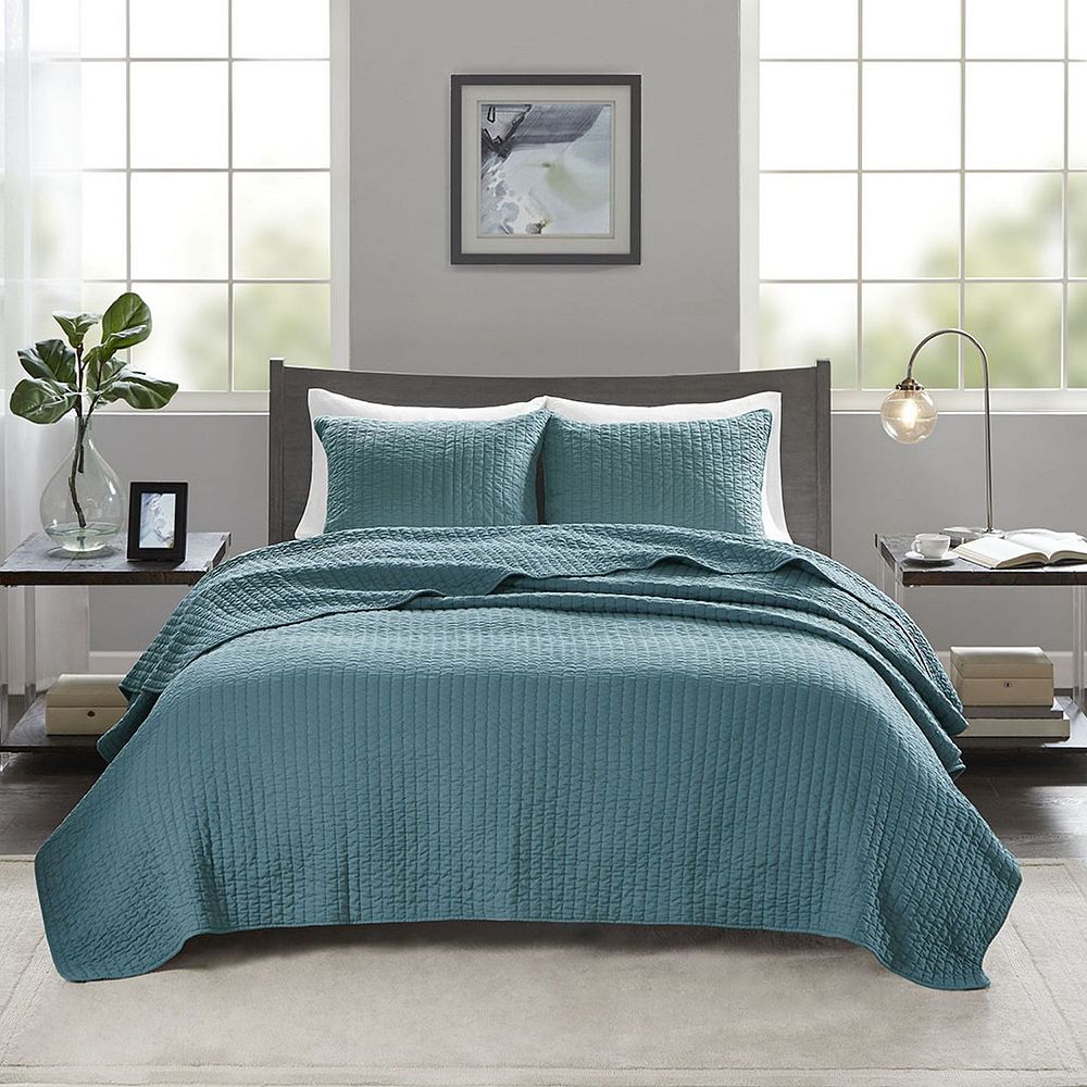Madison Park Jaxson Soft Microfiber Reversible Quilt Set