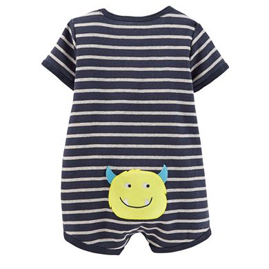 Baby Boy Carter's Striped Applique Creeper