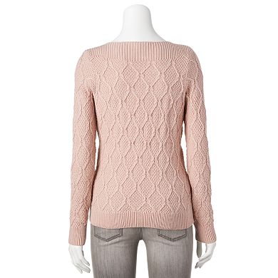 Women's Croft & Barrow® Cable-Knit Sweater