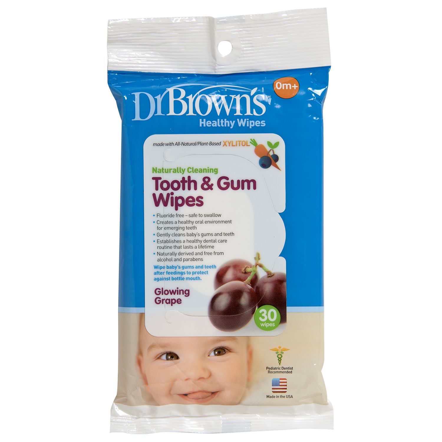 dr brown's tooth and gum wipes