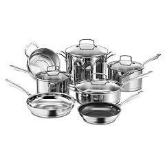 GoodCook 10-Piece Healthy Ceramic Titanium-Infused Induction Cookware Set  with Pots, Pans, Steamer, Spoon, and Turner, Nonstick Pots and Pans Set for