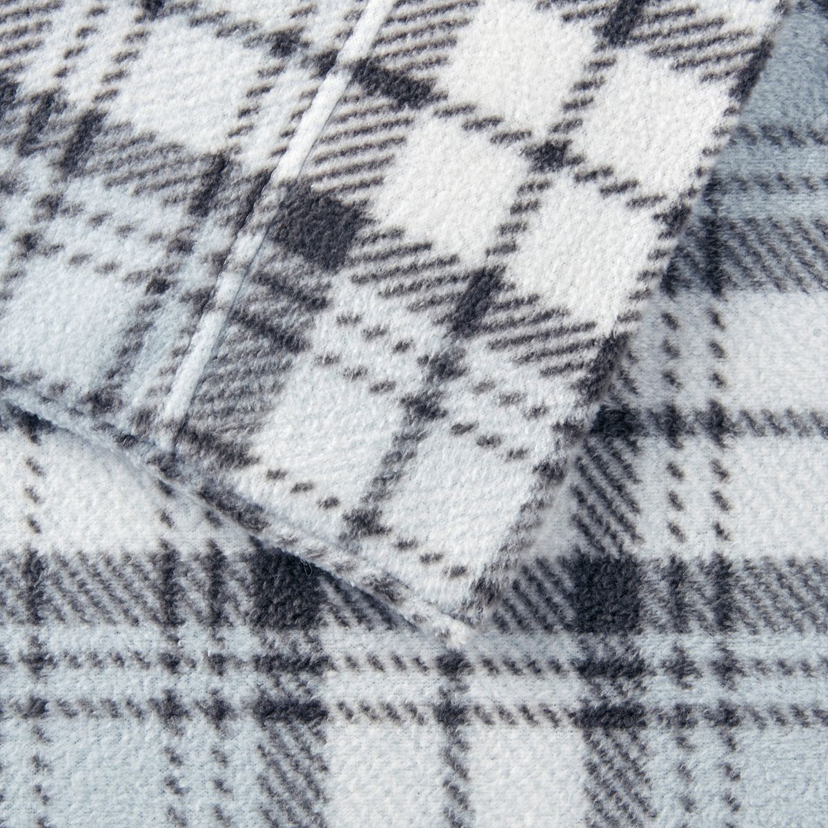 Queen, Gray Plaid - Sleep Philosophy Microfleece Ultra Soft Sheet Set
