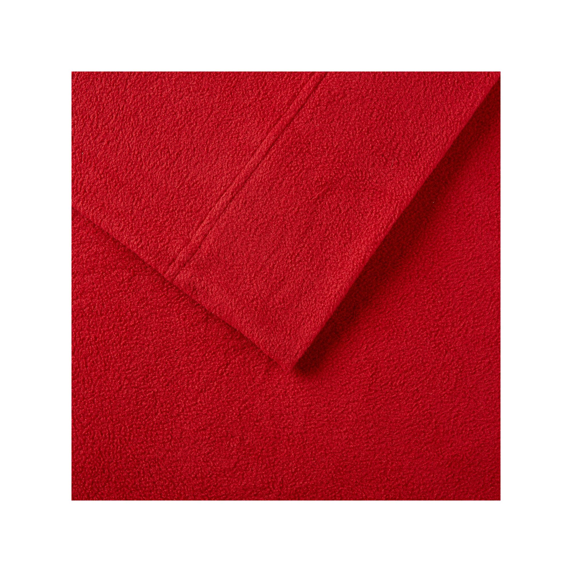 Sleep Philosophy Microfleece Ultra Soft Sheet Set, Red