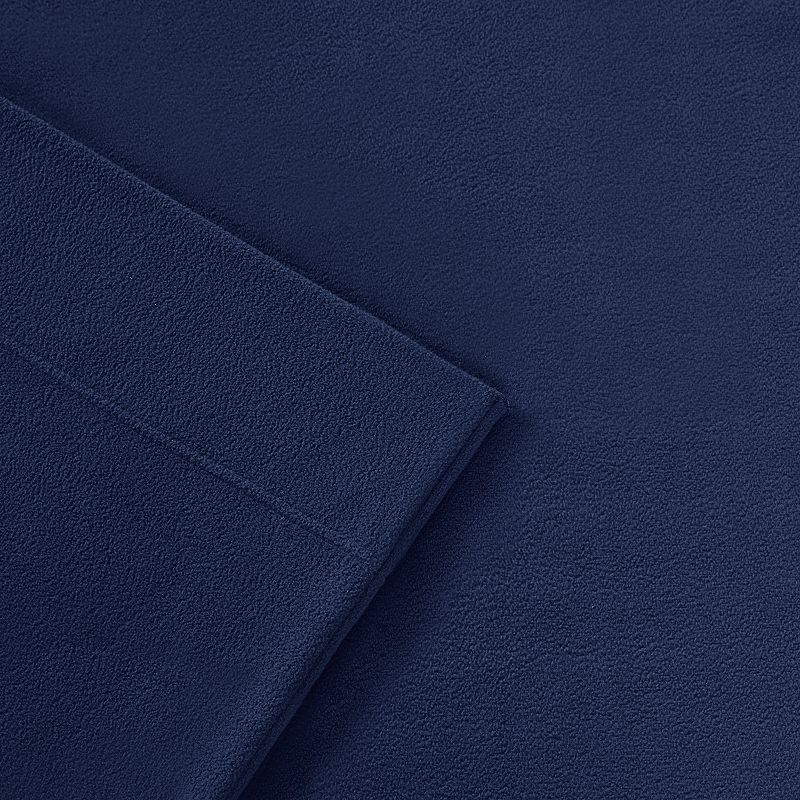Sleep Philosophy 3M Scotchgard Performance Fleece Sheet Set, Blue, Twin