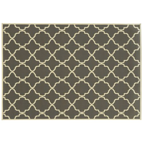 StyleHaven River Geometric Lattice Indoor Outdoor Rug