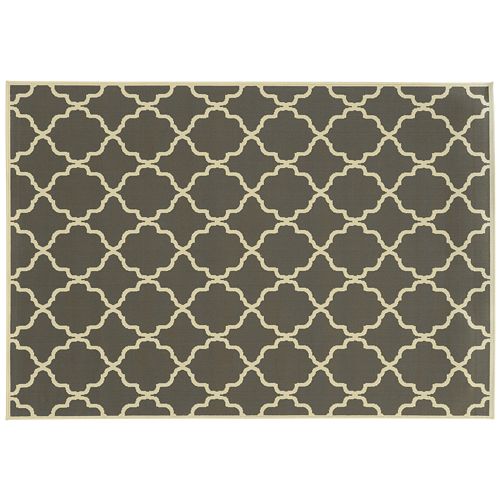 StyleHaven River Geometric Lattice Indoor Outdoor Rug