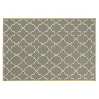 StyleHaven River Geometric Lattice Indoor Outdoor Rug