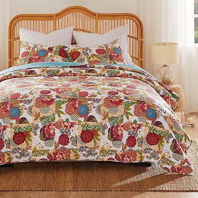 Greenland Home Fashions Jewel Reversible Quilt Set