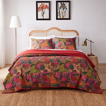 Greenland Home Fashions Jewel Reversible Quilt Set