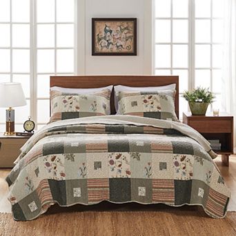 Greenland Home Fashions Sedona Patchwork Quilt Set