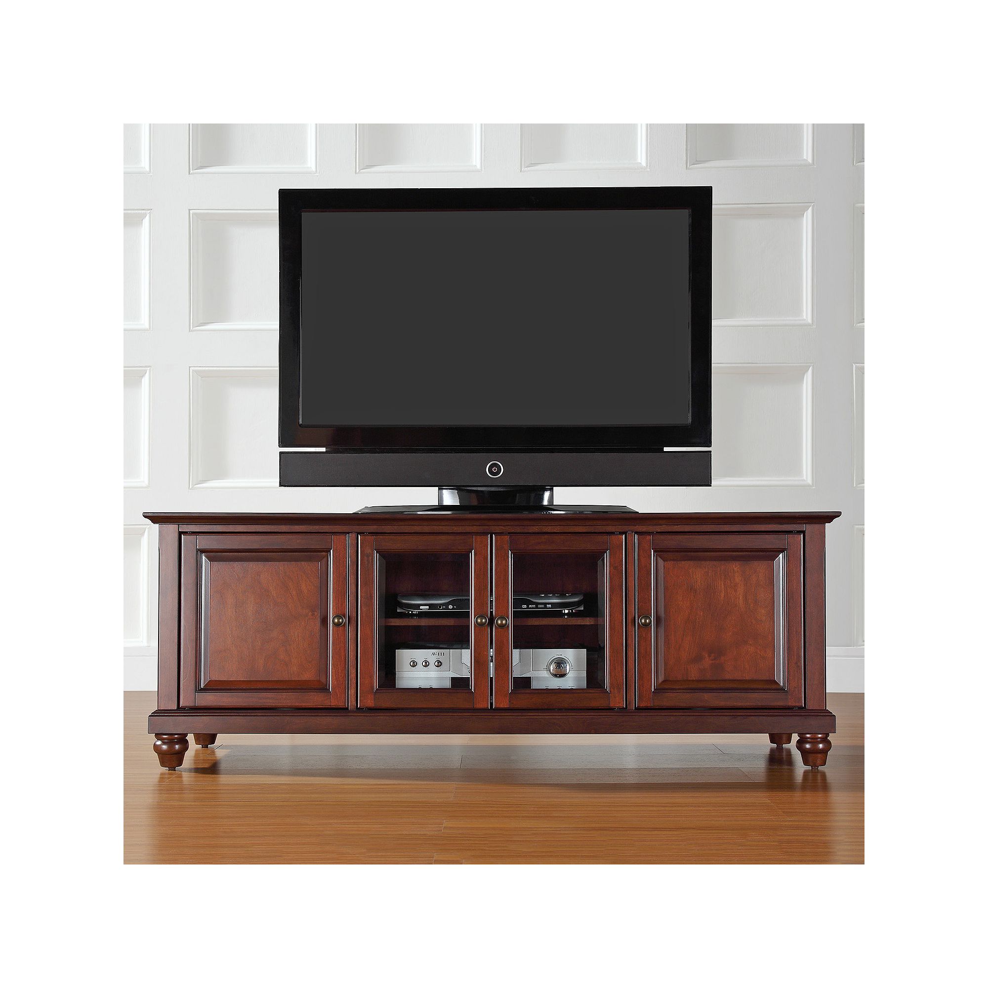 Crosley Cambridge Low Profile TV Stand, Brown